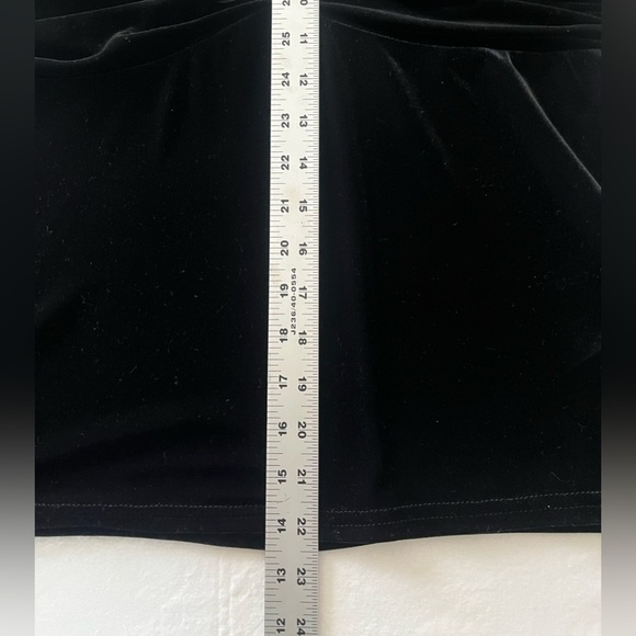 VTG Y2K black Velvet babydoll top 3/4 sleeve | M whimsigoth fairy grunge romance - Picture 8 of 12